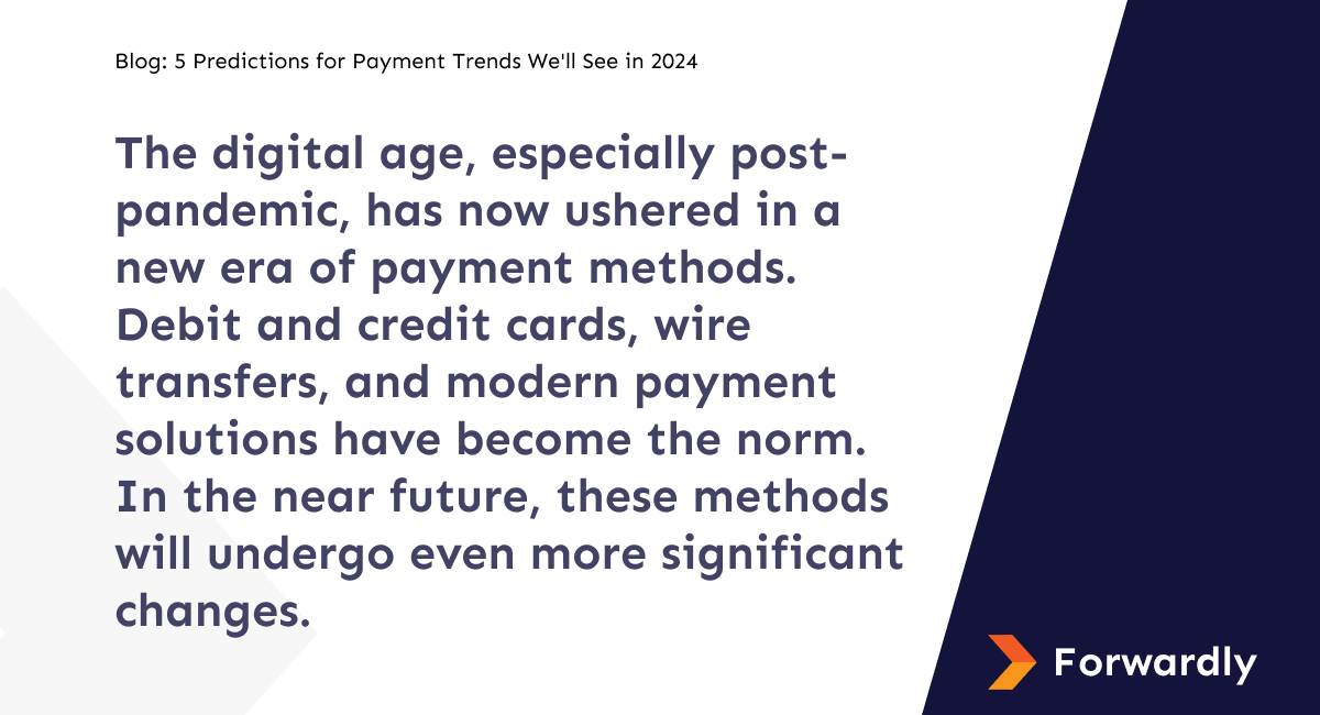 Title card sharing the information about payment trends