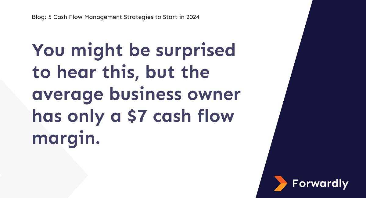 The average cash flow margin of the business owner